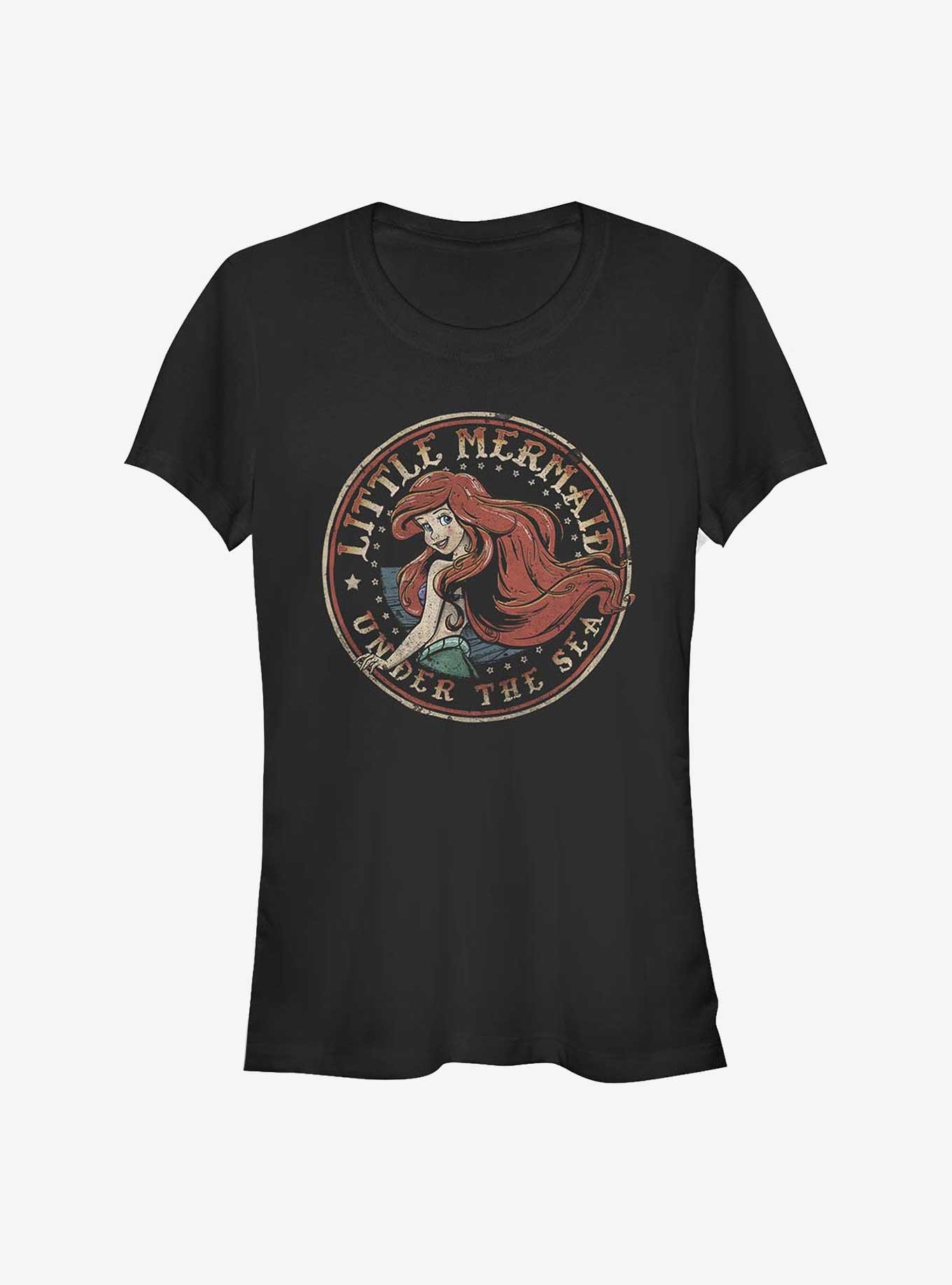 Disney The Little Mermaid Under The Sea Badge Girls T-Shirt