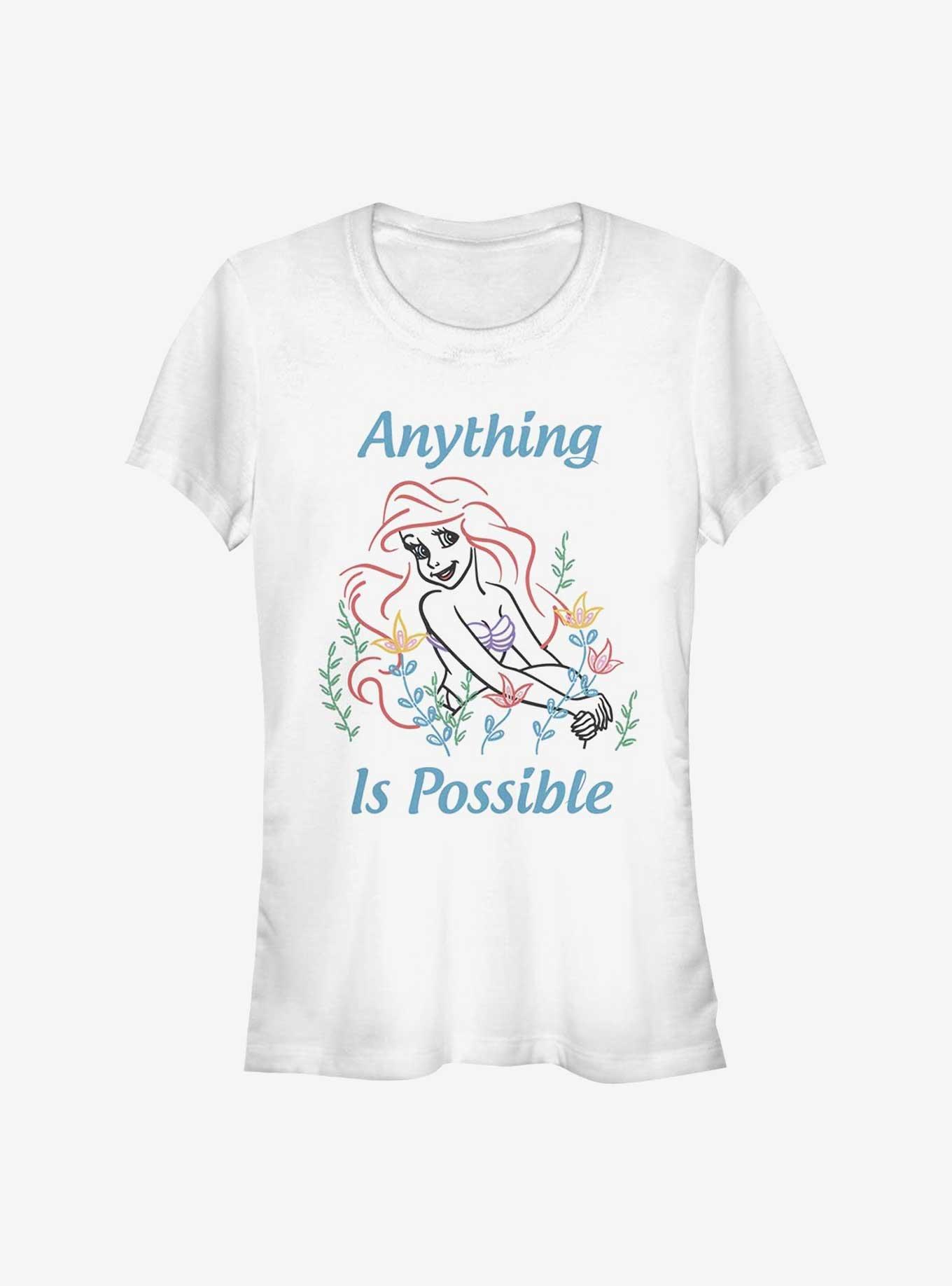 Disney The Little Mermaid Anything Is Possible Girls T-Shirt, WHITE, hi-res