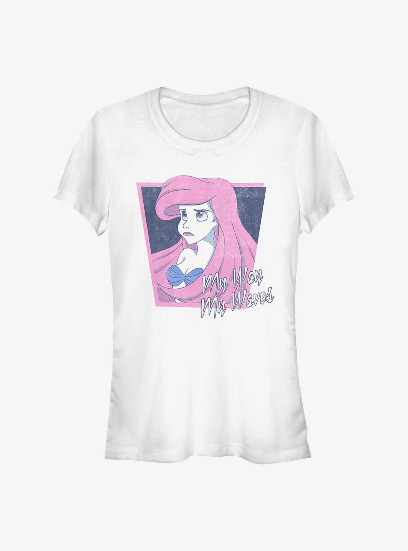 Disney The Little Mermaid Salty As The Sea Girls T-Shirt, WHITE, hi-res