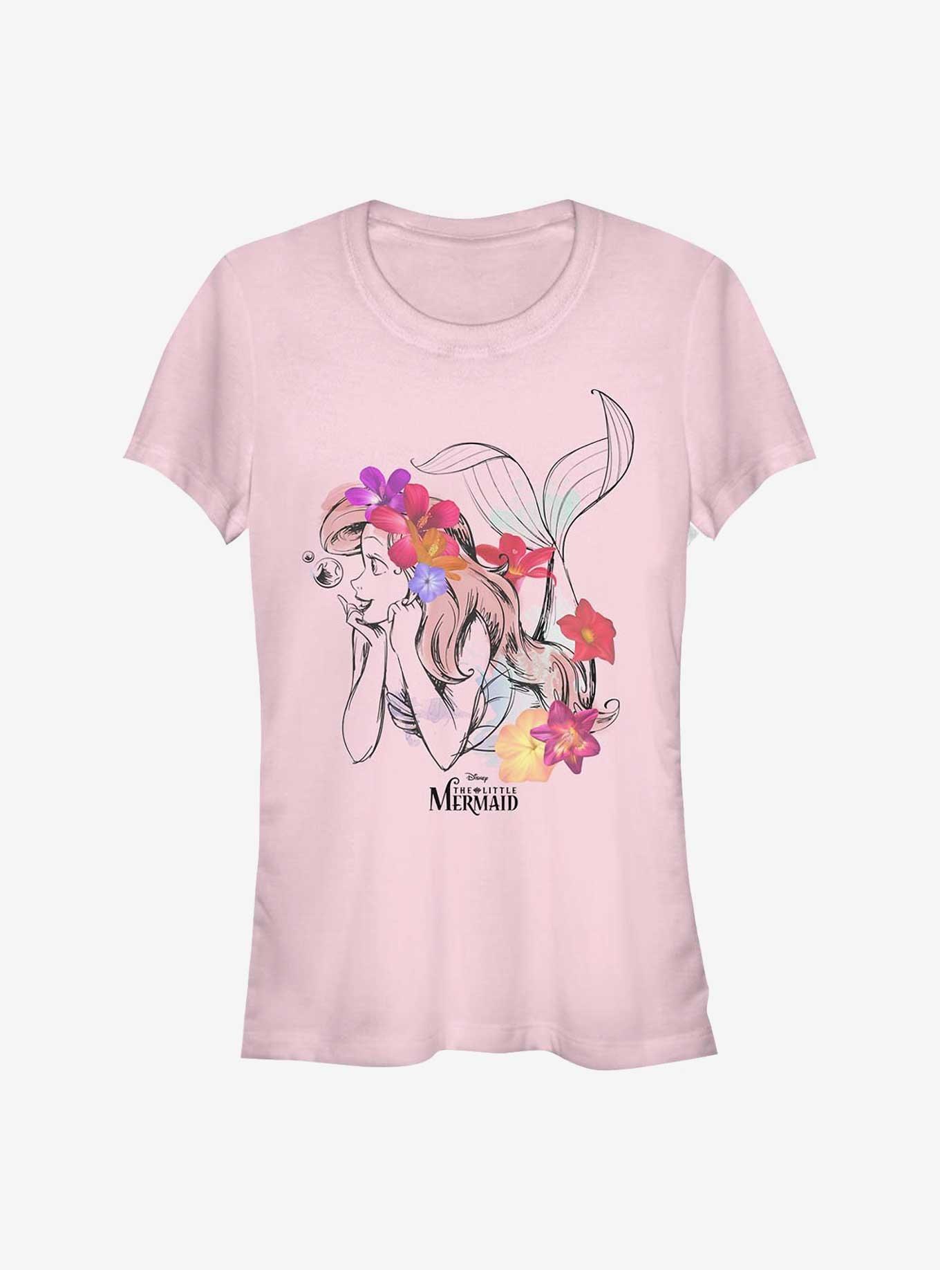 Disney The Little Mermaid Flowers In My Hair Girls T-Shirt