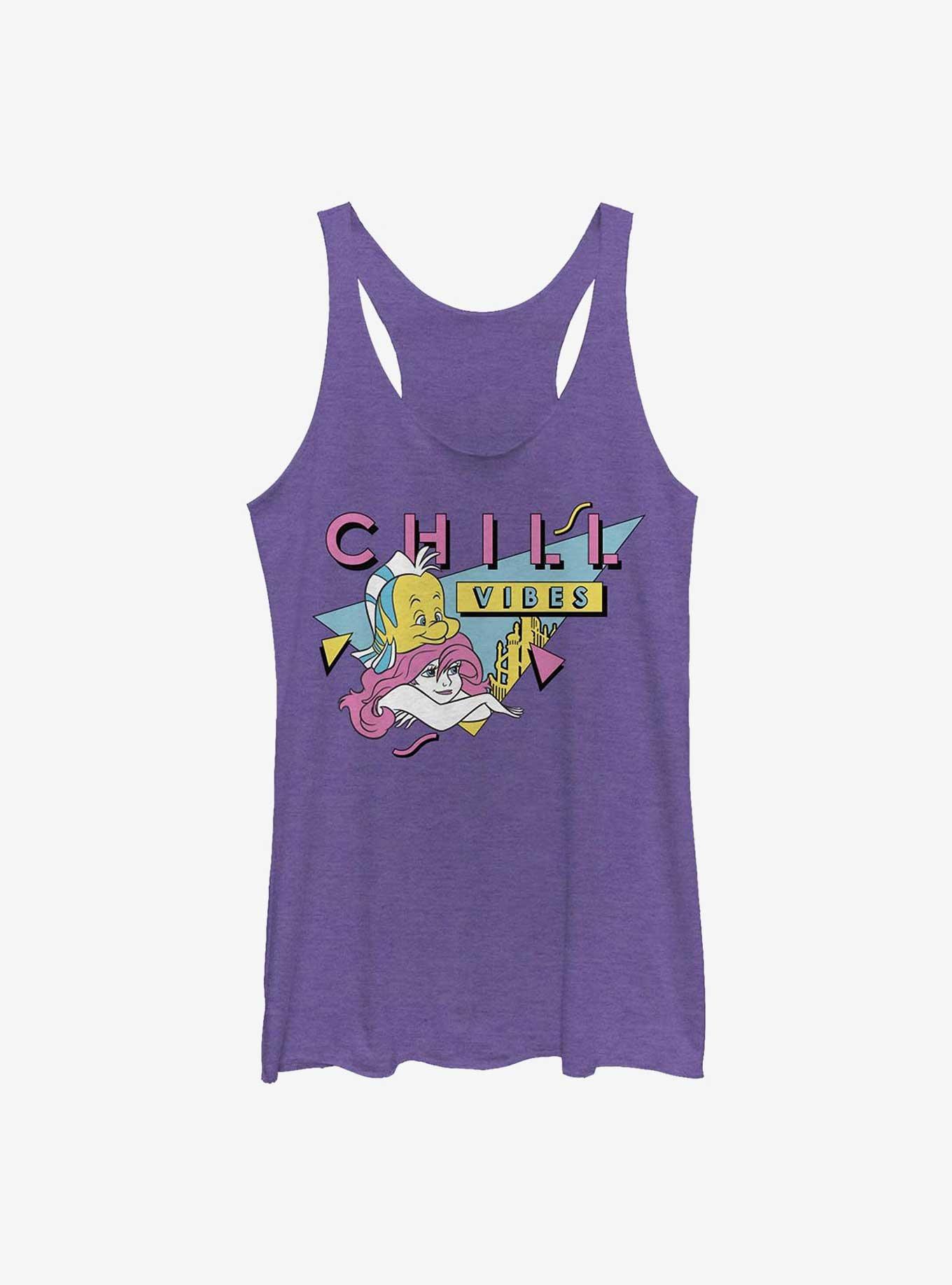 Disney The Little Mermaid 90's Ariel Chill Vibes Girls Tank, PUR HTR, hi-res