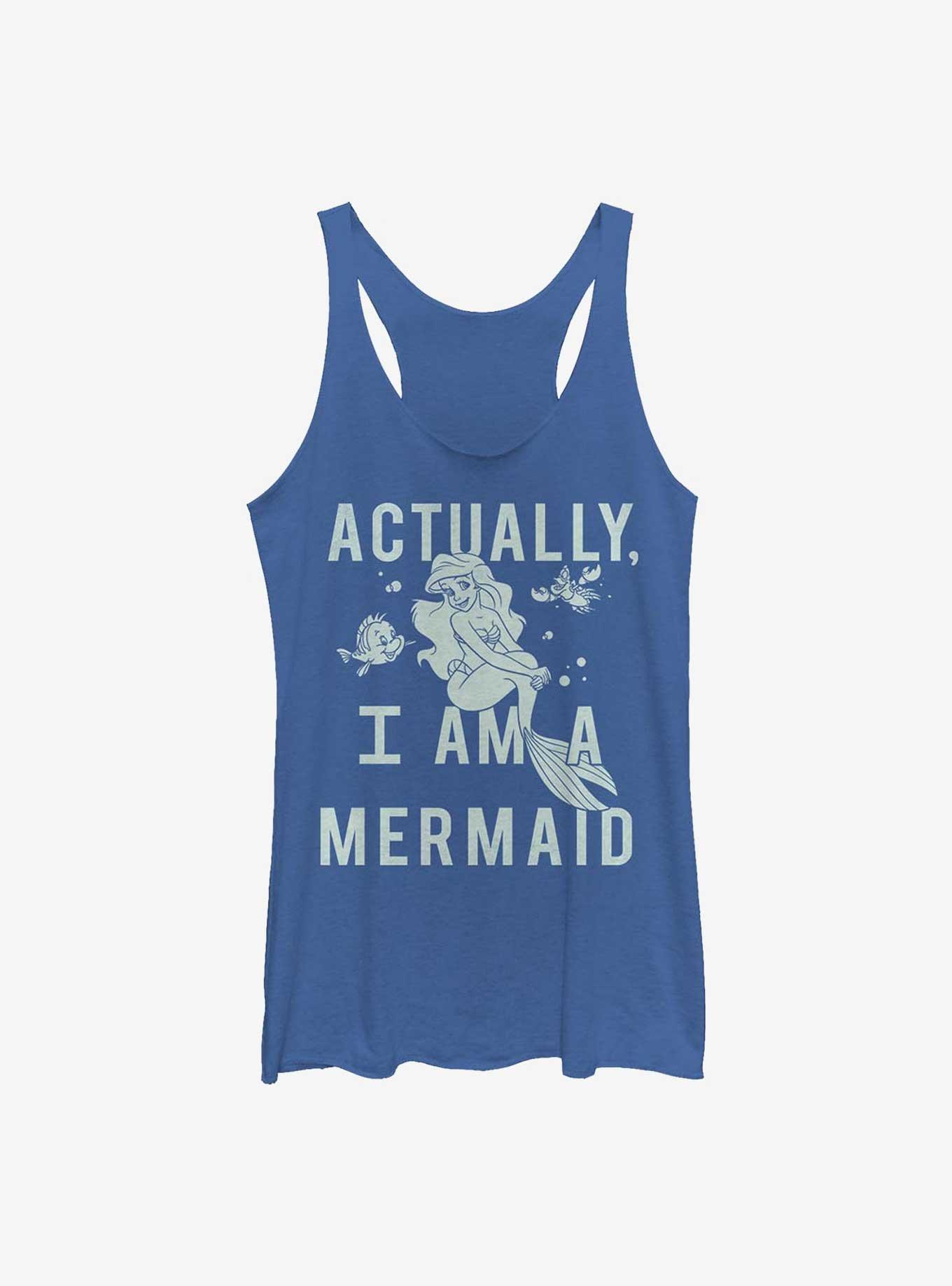 Disney The Little Mermaid Actually A Mermaid Girls Tank, ROY HTR, hi-res