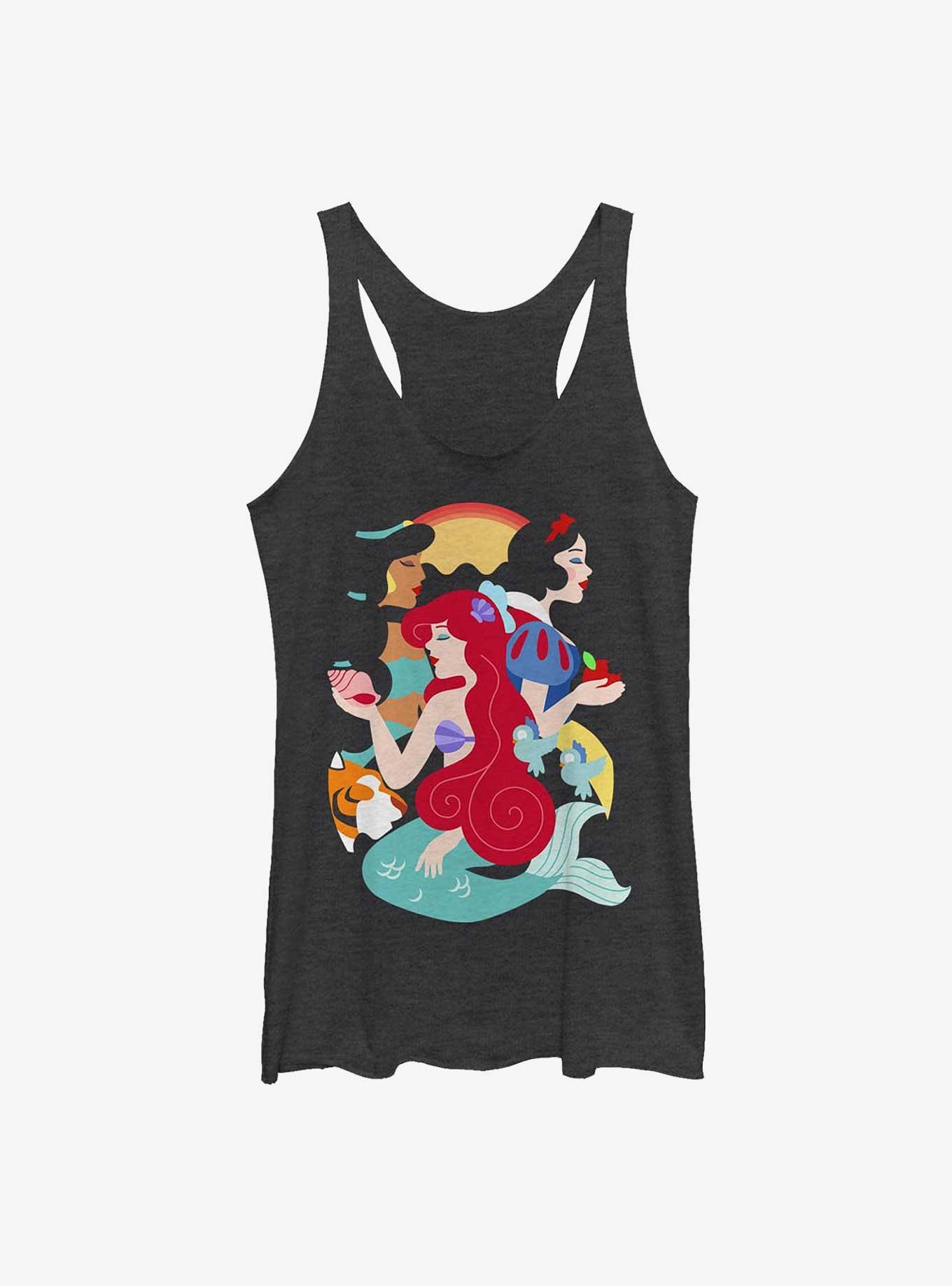 Disney The Little Mermaid Lovely Ladies Girls Tank, BLK HTR, hi-res