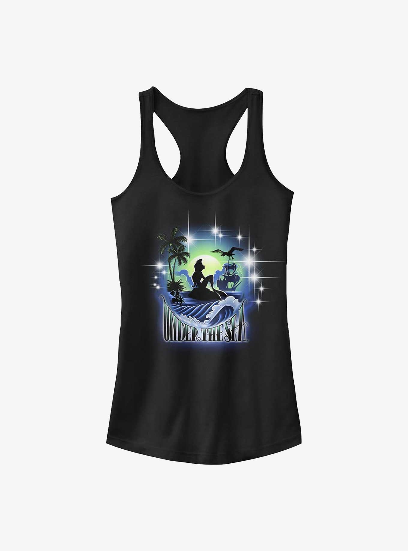 Disney The Little Mermaid Under The Sea Moonlight Girls Tank, BLACK, hi-res