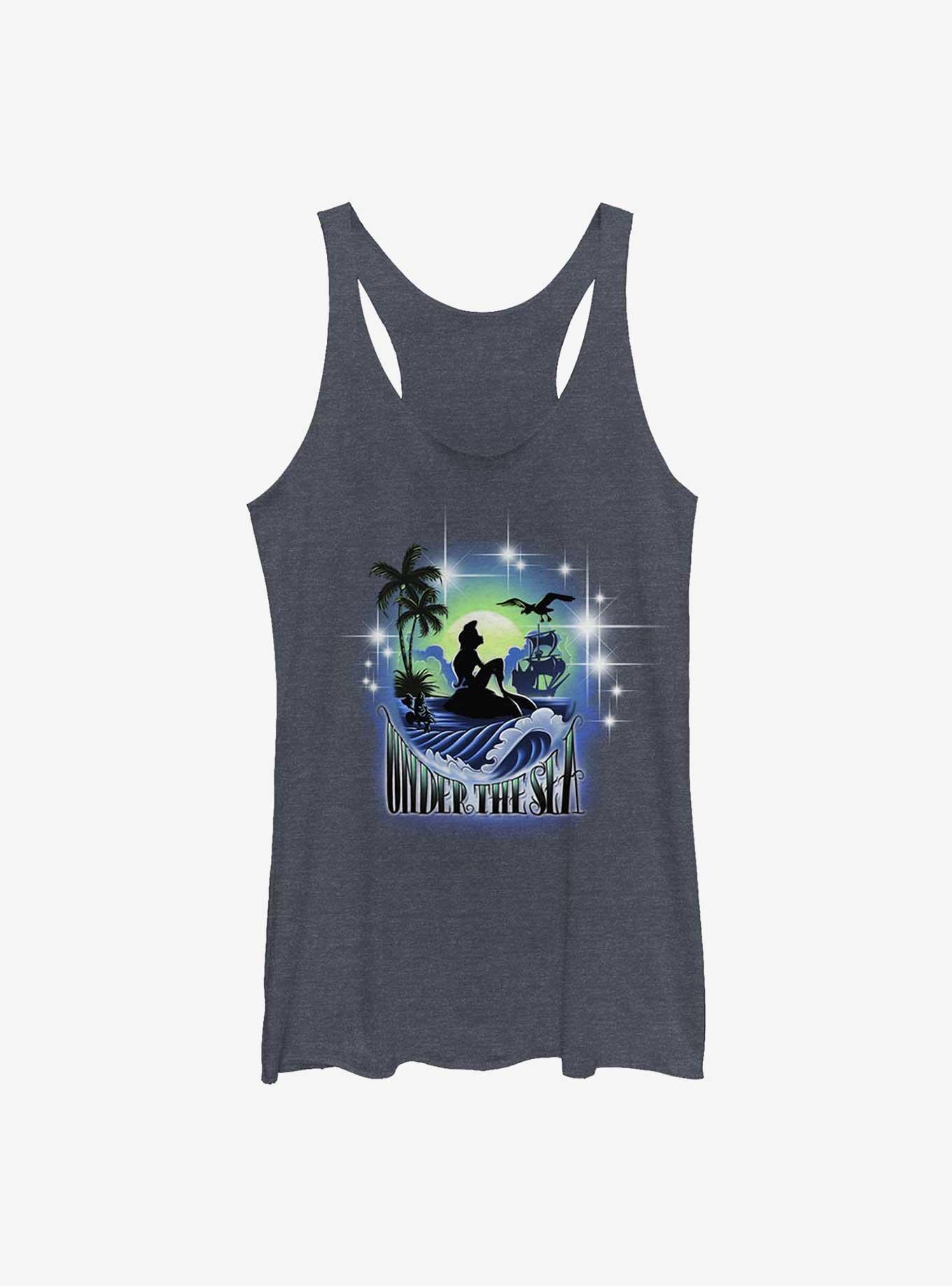 Disney The Little Mermaid Under The Sea Moonlight Girls Tank, NAVY HTR, hi-res