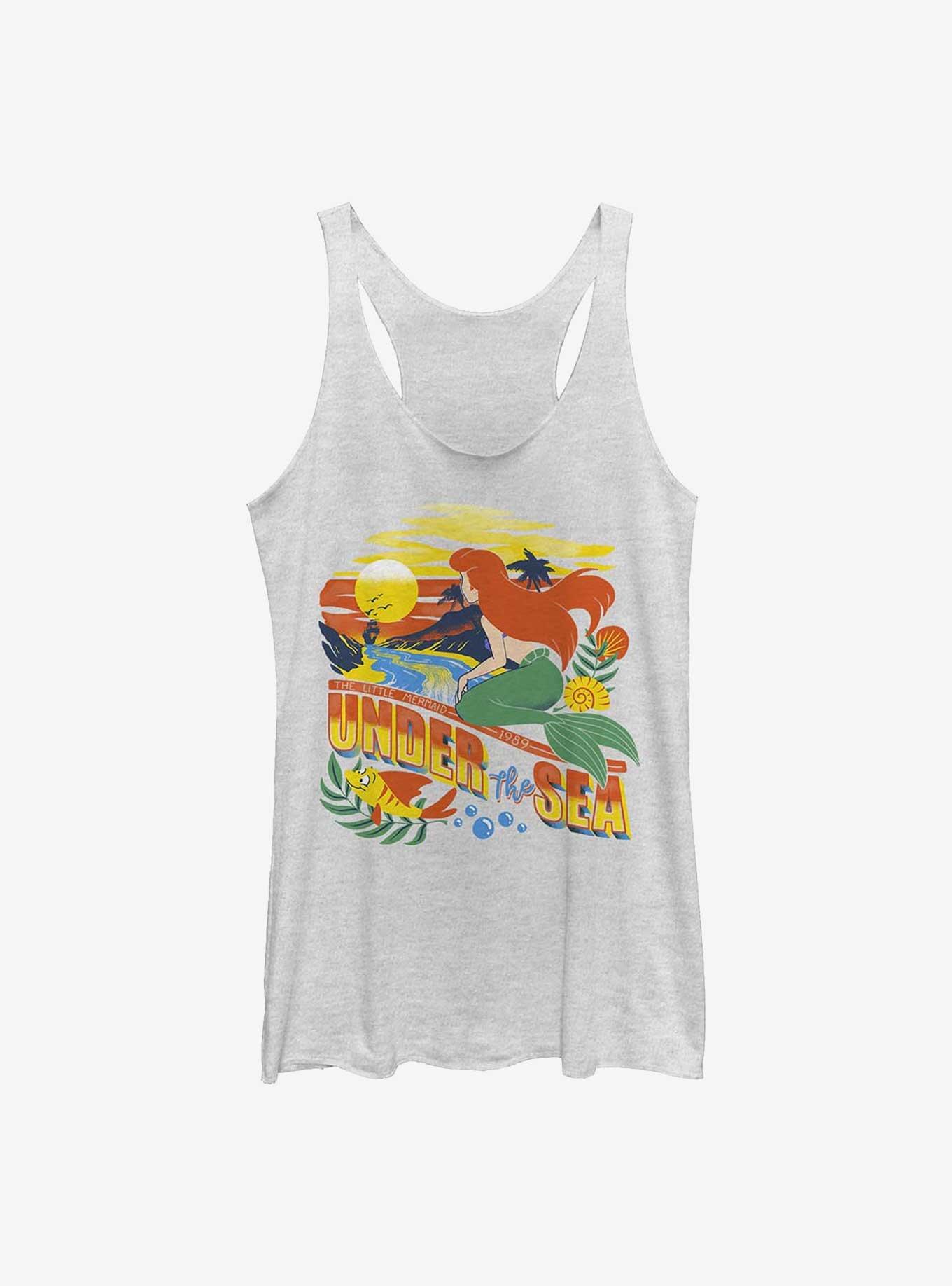 Disney The Little Mermaid Part Of Your World Over The Horizon Girls Tank, WHITE HTR, hi-res