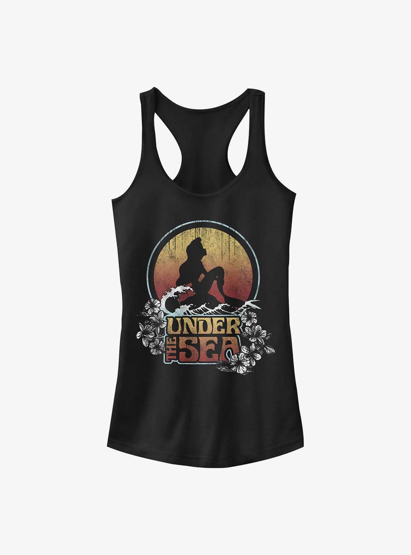 Disney The Little Mermaid Under The Sunset Girls Tank, BLACK, hi-res