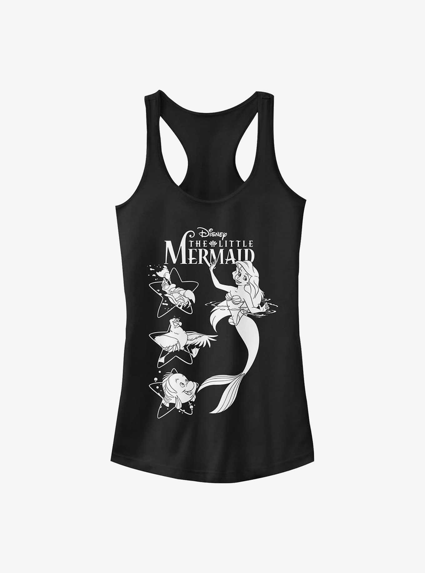 Disney The Little Mermaid Ariel And Friends Girls Tank Top, BLACK, hi-res