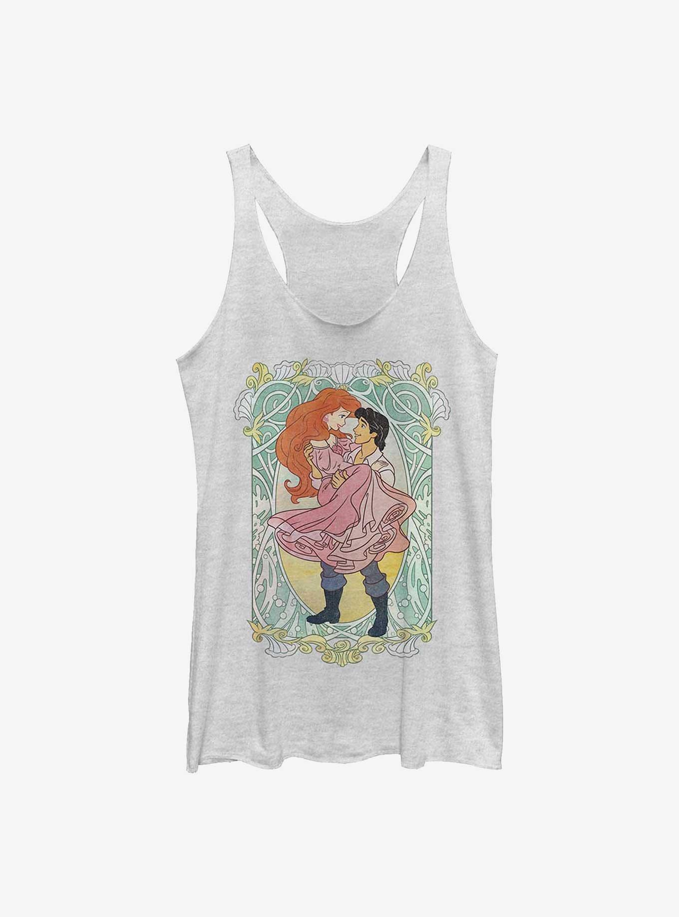 Disney The Little Mermaid Ariel and Eric Ever After Girls Tank, WHITE HTR, hi-res