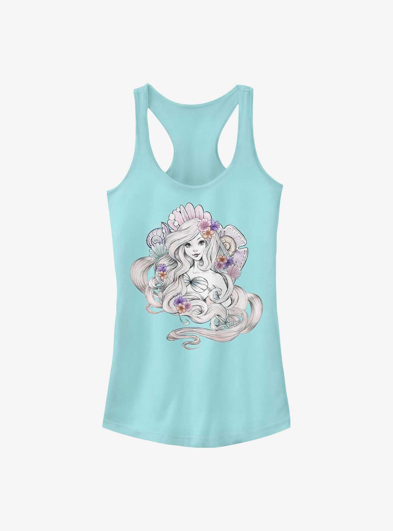 Disney The Little Mermaid Pastel Mermaid Shells Girls Tank, CANCUN, hi-res