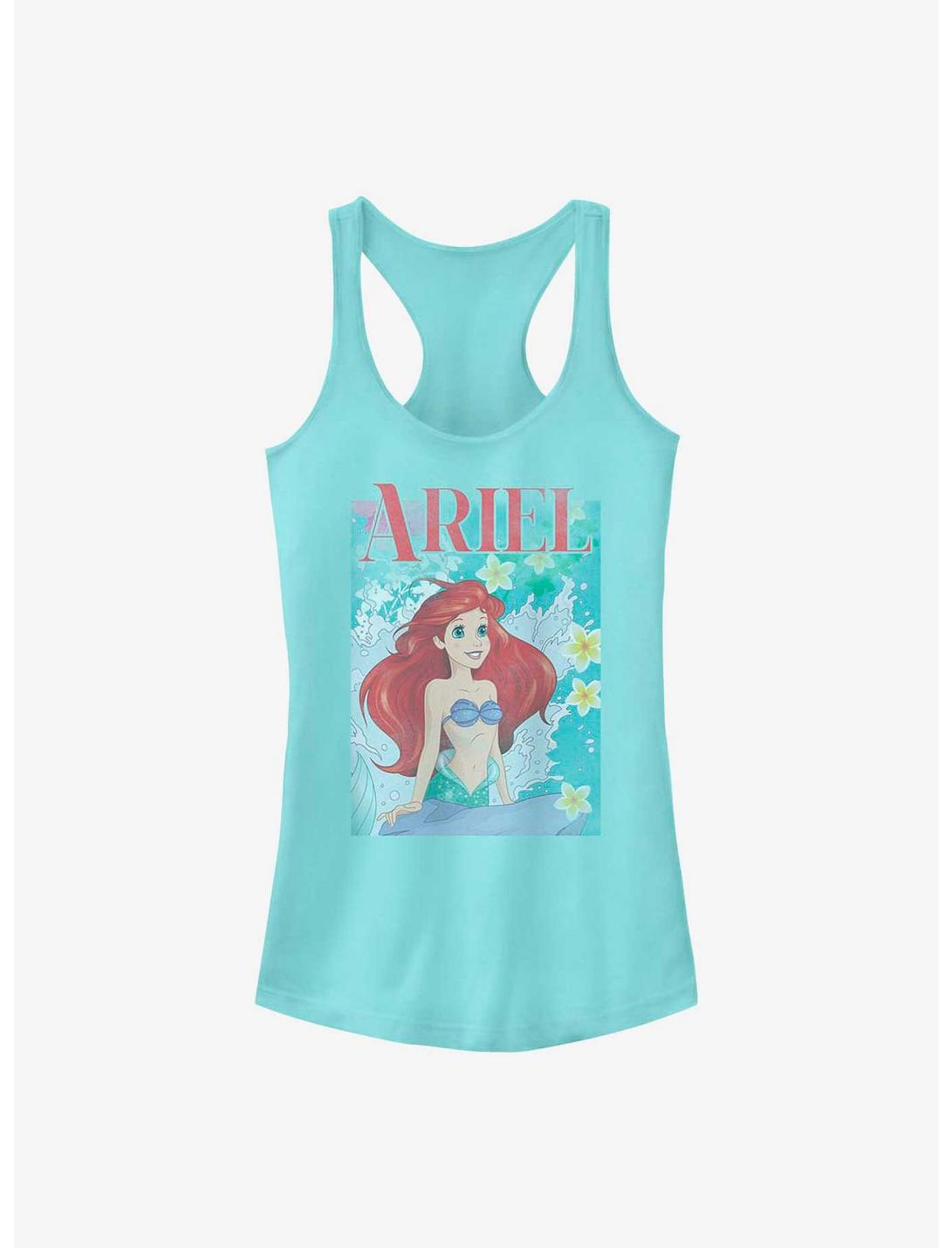 Disney The Little Mermaid Ariel Crashing Waves Poster Girls Tank, CANCUN, hi-res