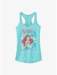 Disney The Little Mermaid Ariel Crashing Waves Poster Girls Tank, CANCUN, hi-res