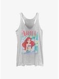 Disney The Little Mermaid Ariel Crashing Waves Poster Girls Tank, WHITE HTR, hi-res