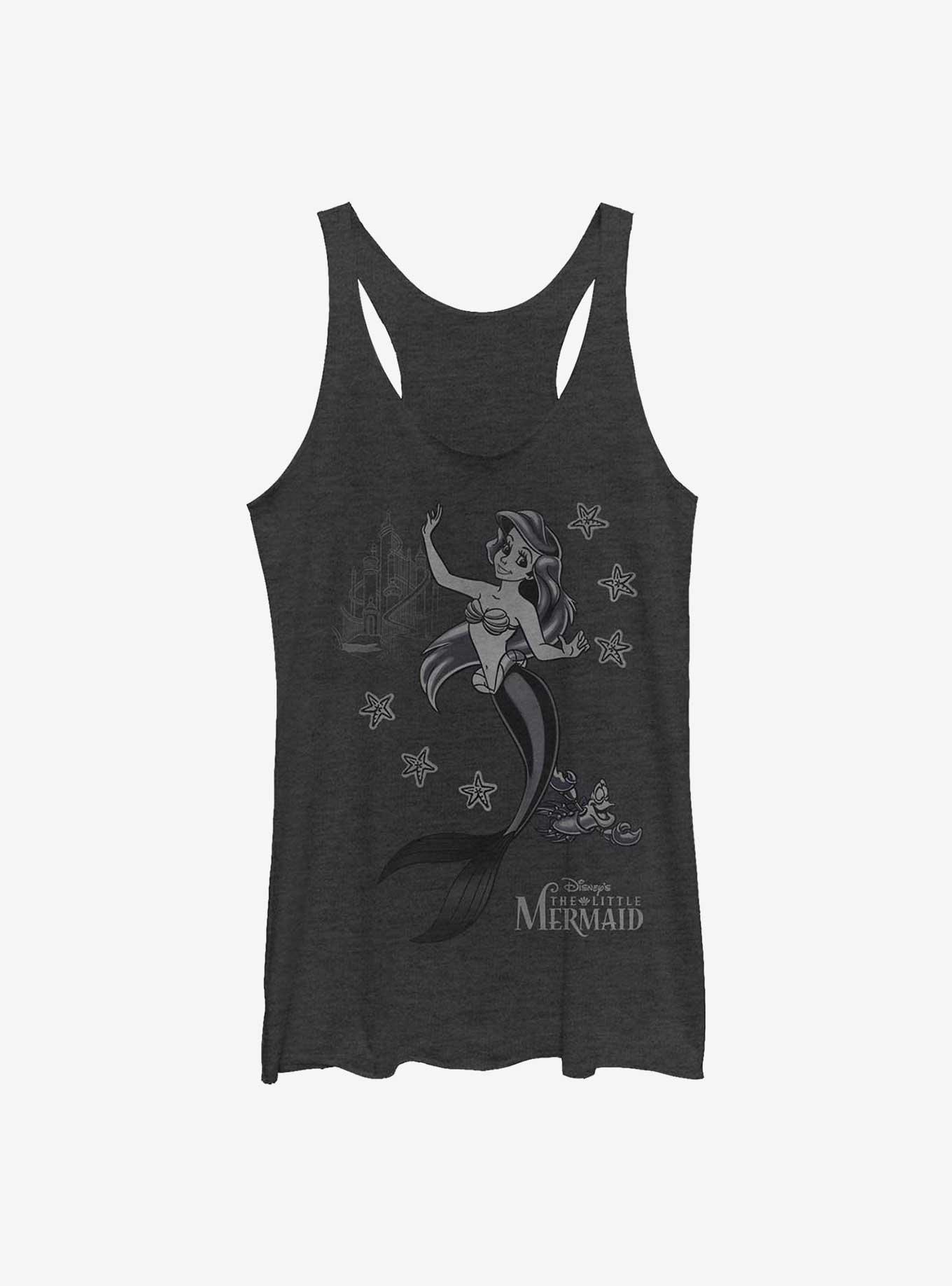 Disney The Little Mermaid Ariel Flash Girls Tank, BLK HTR, hi-res