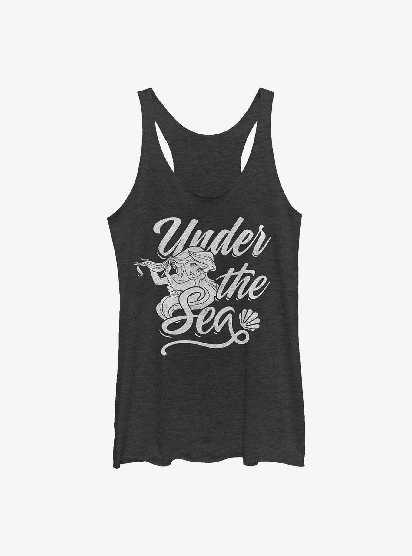 Disney The Little Mermaid Under The Sea Text Girls Tank, , hi-res