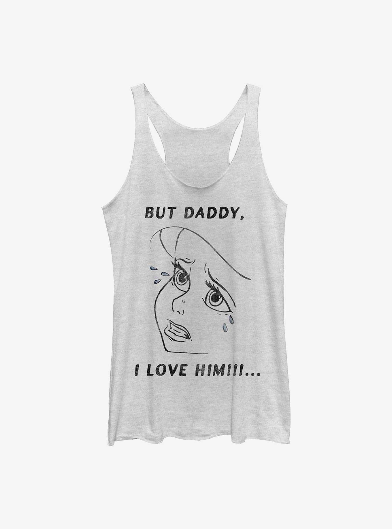 Disney The Little Mermaid Ariel But Daddy I Love Him Girls Tank, WHITE HTR, hi-res