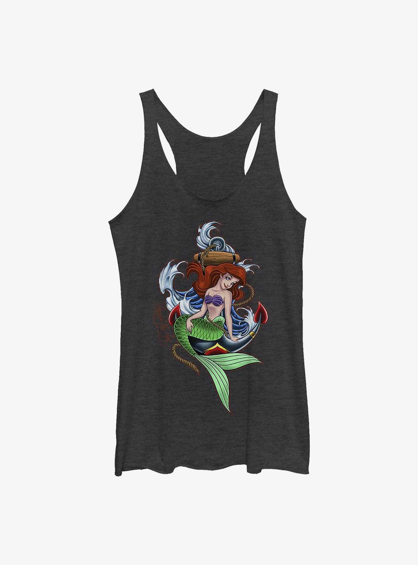 Disney The Little Mermaid Under The Sea Girls Tank, BLK HTR, hi-res