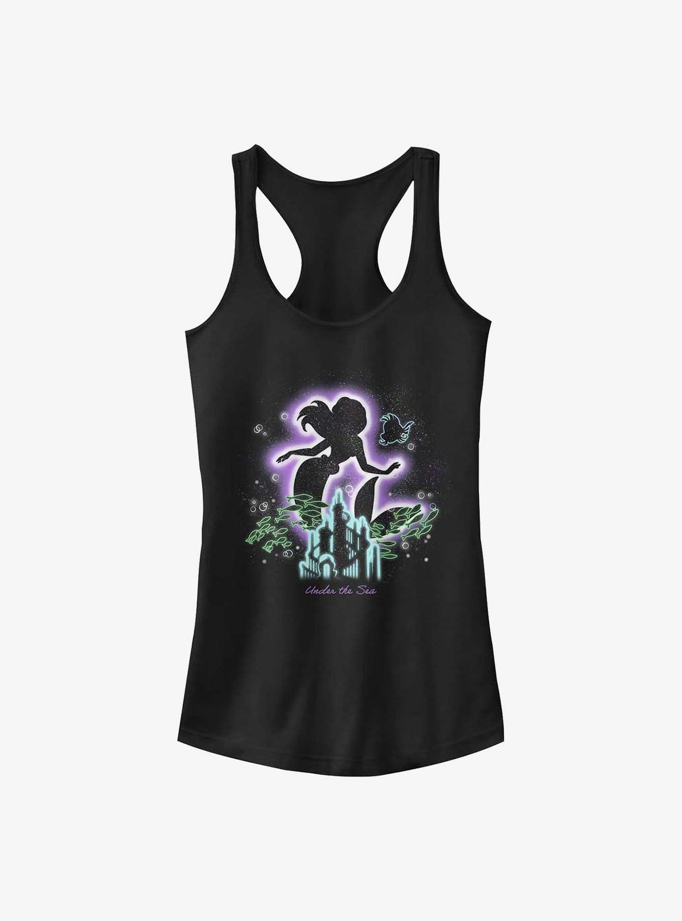 Disney The Little Mermaid My World Under The Sea Girls Tank, BLACK, hi-res