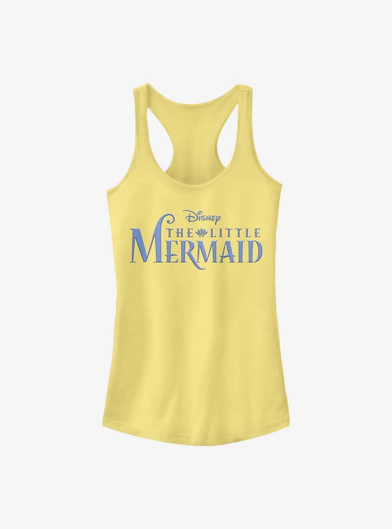 Disney The Little Mermaid Title Logo Girls Tank, BANANA, hi-res