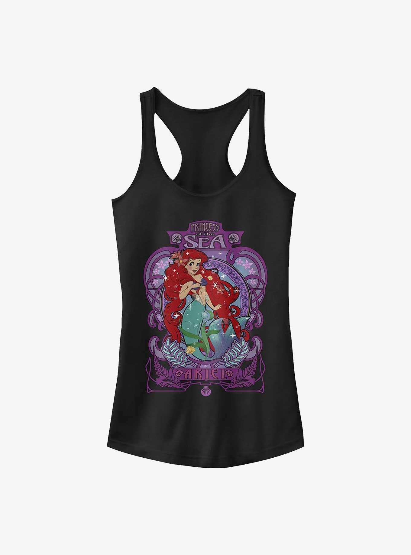 Disney The Little Mermaid Ariel Nouveau Princess Girls Tank, BLACK, hi-res
