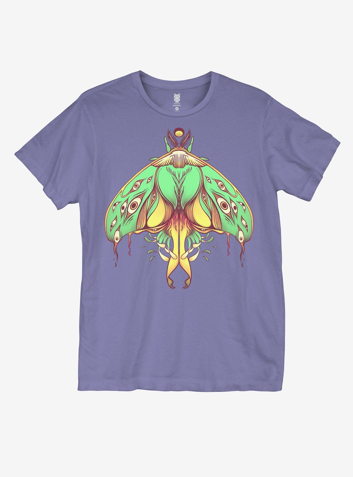 Moth T-Shirt By CellsDividing, LAVENDER, hi-res