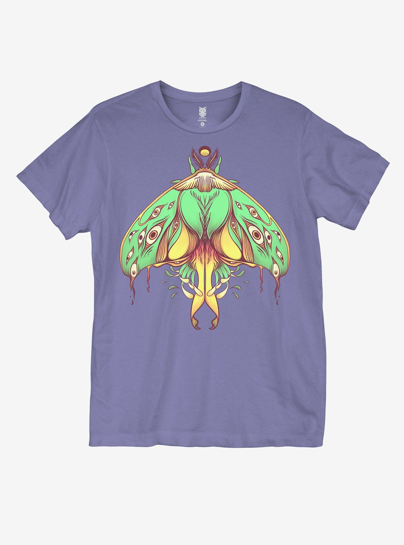 Moth T-Shirt By CellsDividing, LAVENDER, hi-res