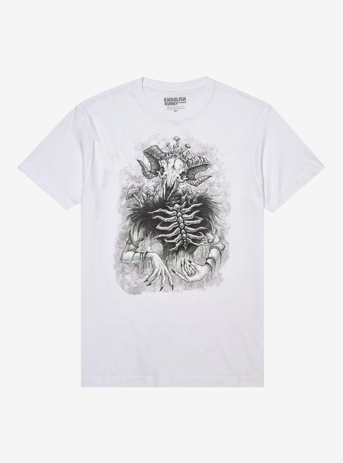 Skeletal Forest Creature T-Shirt By Ghoulish Bunny Studios, MULTI, hi-res