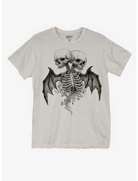 Winged Skeletons T-Shirt By Ghoulish Bunny Studios, , hi-res