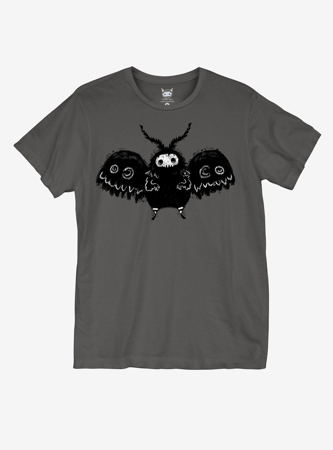 Skull Moth T-Shirt By Guild Of Calamity, GREY, hi-res