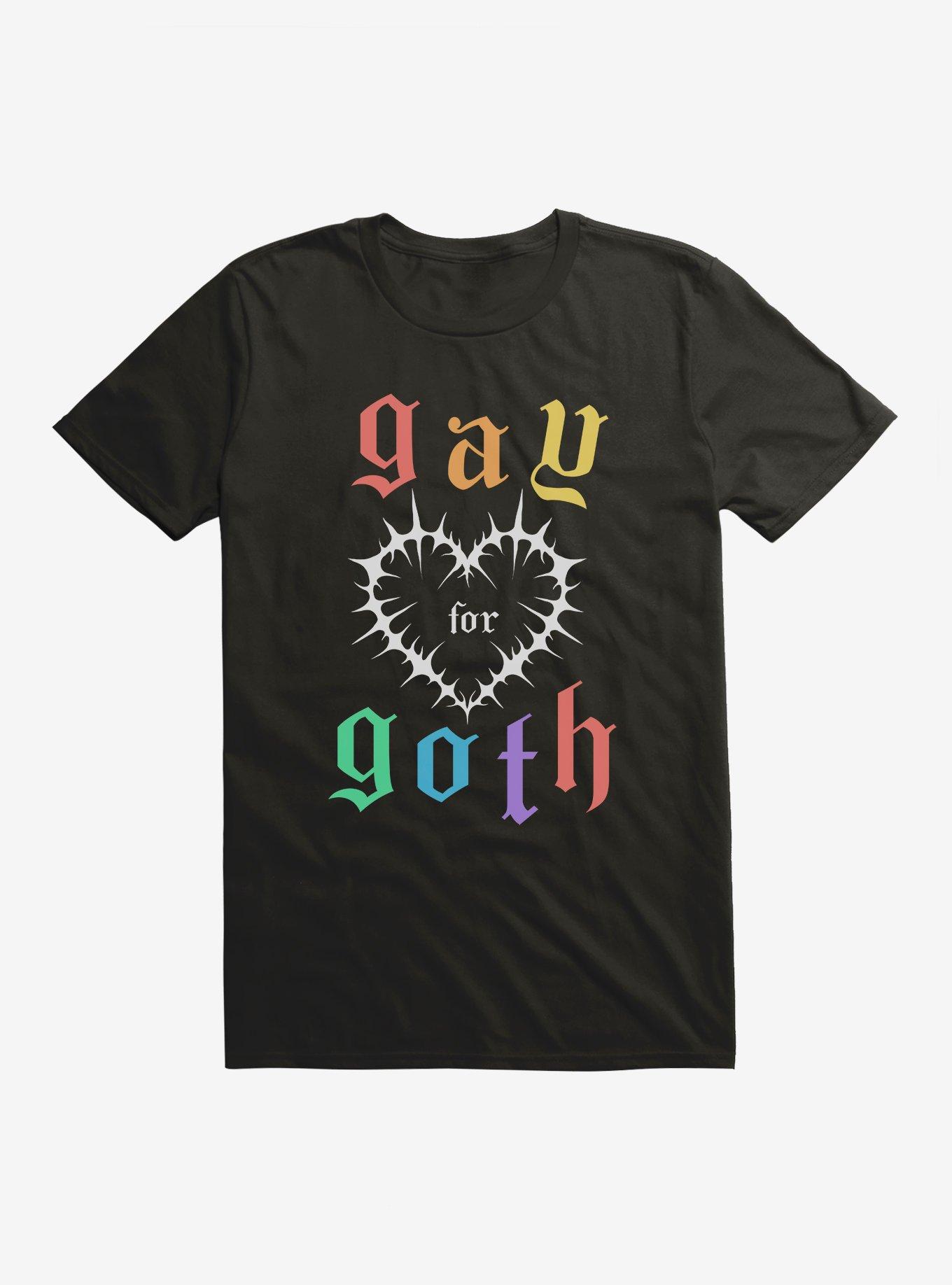 Pride Gay For Goth T-Shirt, BLACK, hi-res