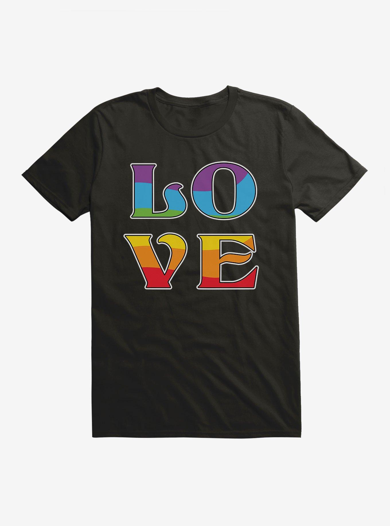 Pride Love Rainbow T-Shirt, BLACK, hi-res