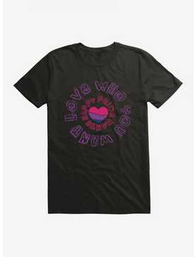 Pride Bisexual Heart Love Who You Want T-Shirt, , hi-res