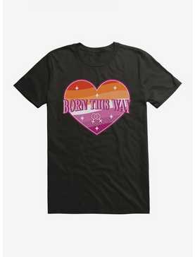 Pride Born This Way Lesbian Heart T-Shirt, , hi-res