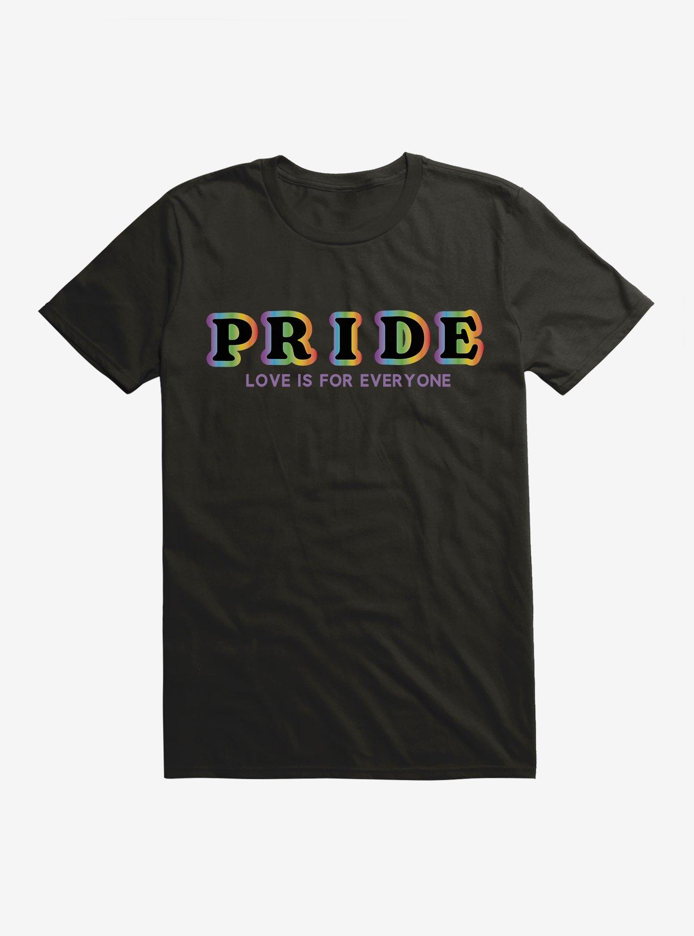 Pride Love Is For Everyone T-Shirt, BLACK, hi-res