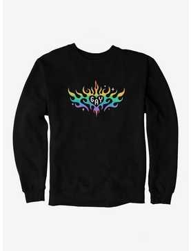 Pride Rainbow Flame Heart Sweatshirt, , hi-res
