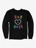 Pride Gay For Goth Sweatshirt, BLACK, hi-res