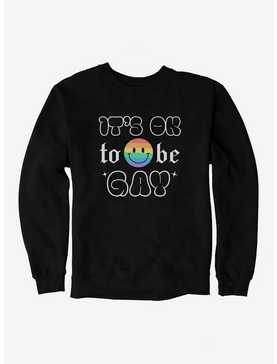 Pride It's Ok Smiley Rainbow Face Sweatshirt, , hi-res
