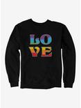 Pride Love Rainbow Sweatshirt, BLACK, hi-res