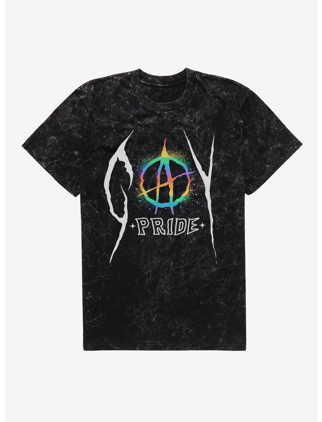 Pride Anarchy Pride Mineral Wash T-Shirt, BLACK MINERAL WASH, hi-res