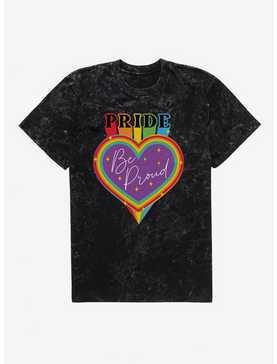 Pride Be Proud Heart Sparkles Mineral Wash T-Shirt, , hi-res