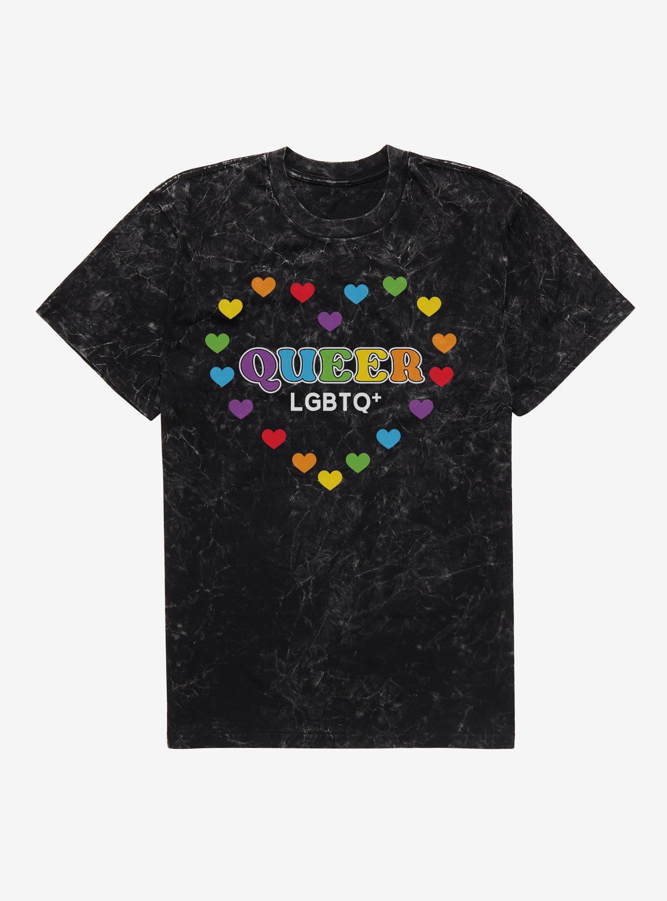 Pride Queer Hearts Mineral Wash T-Shirt, , hi-res