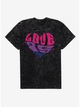 Pride Love Is Love Bisexual Colors Mineral Wash T-Shirt, BLACK MINERAL WASH, hi-res