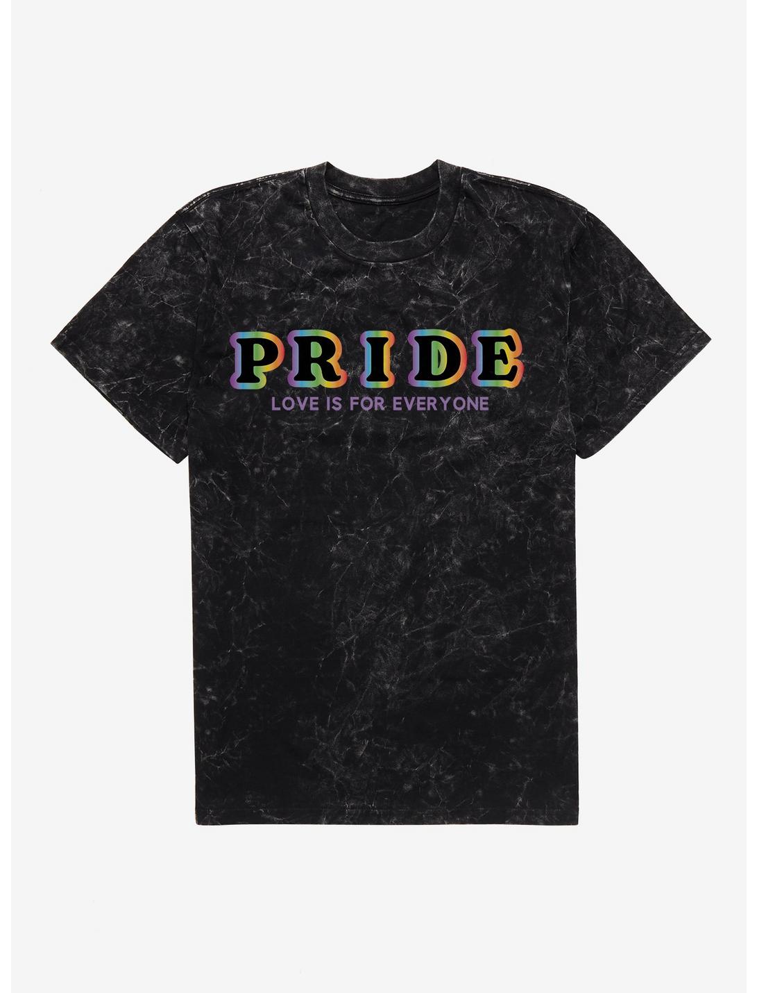 Pride Love Is For Everyone Mineral Wash T-Shirt, BLACK MINERAL WASH, hi-res