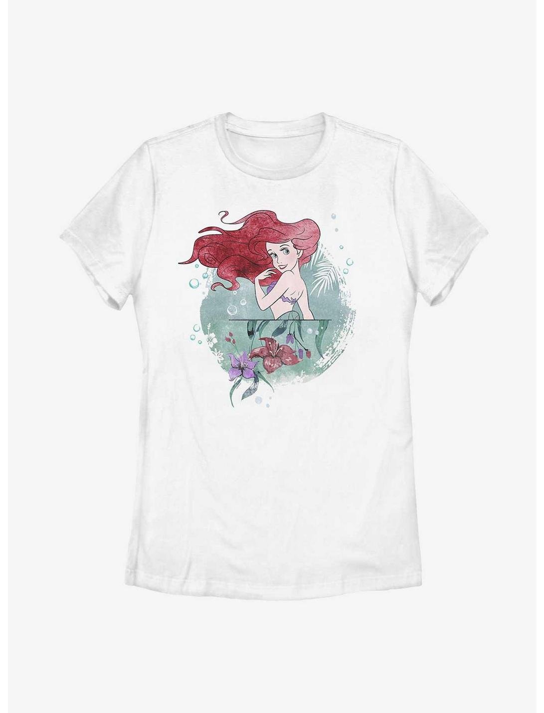 Disney The Little Mermaid Fair Flower Womens T-Shirt, WHITE, hi-res