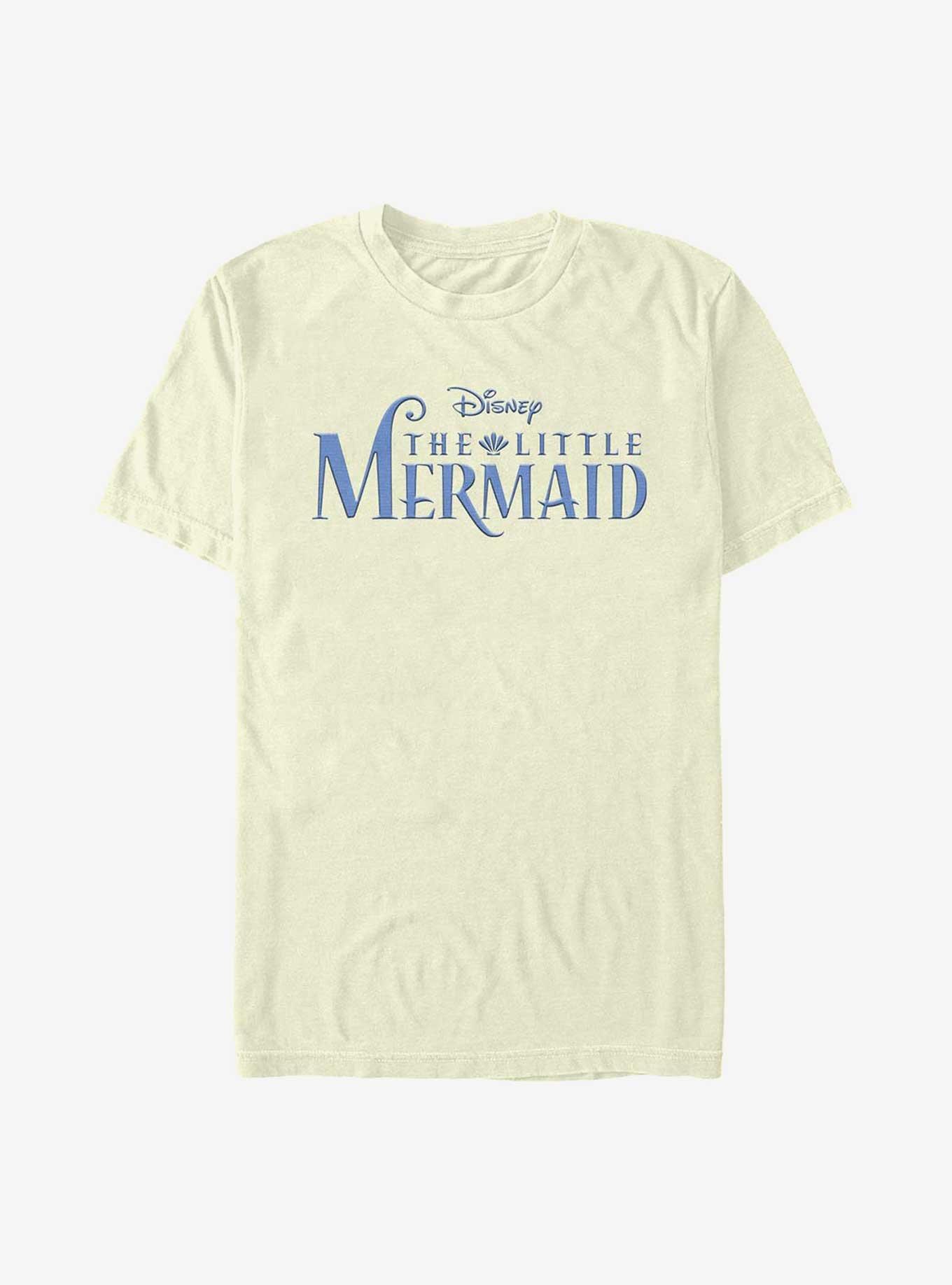 Disney The Little Mermaid Title Logo T-Shirt, NATURAL, hi-res