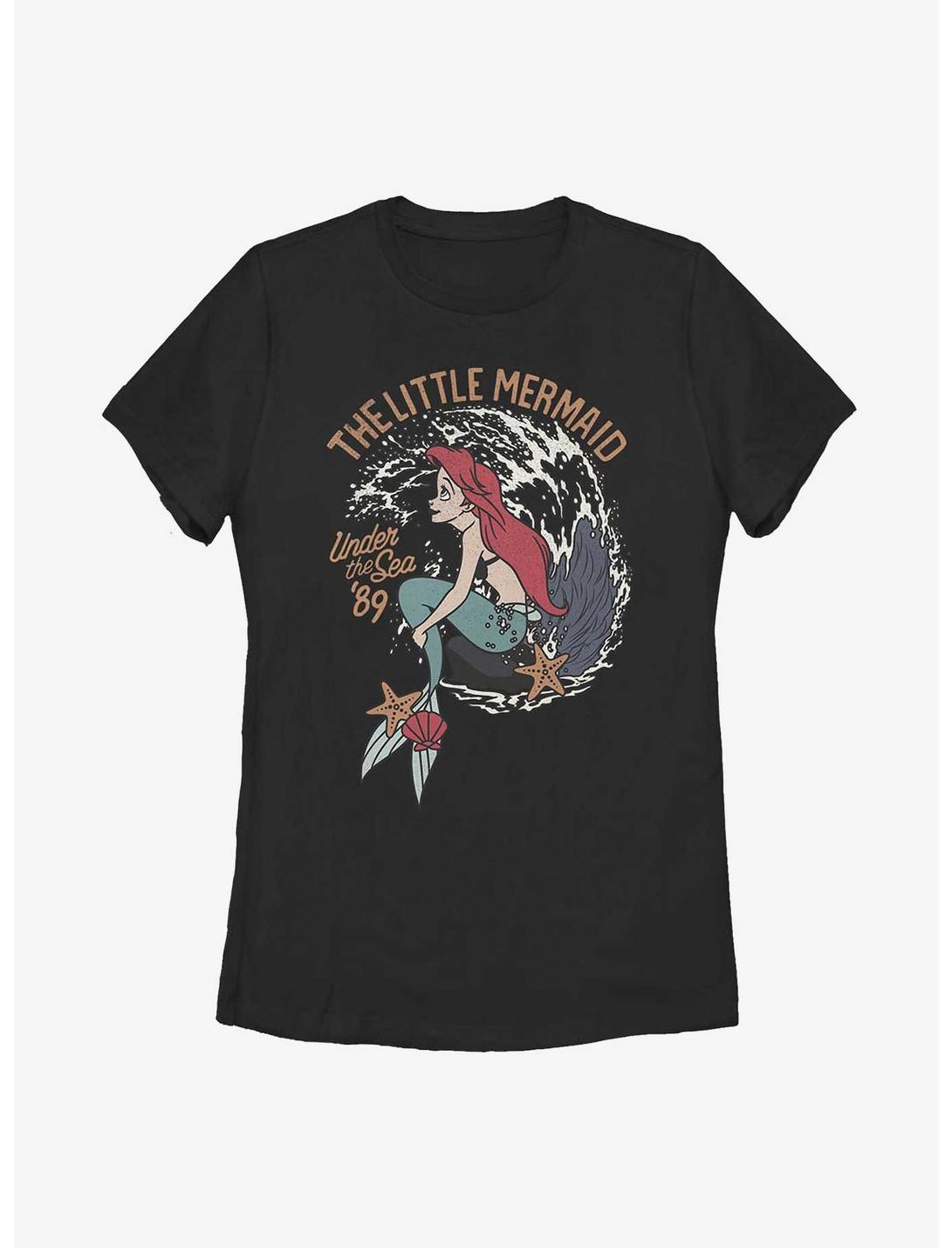 Disney The Little Mermaid Vintage Ariel Womens T-Shirt, BLACK, hi-res
