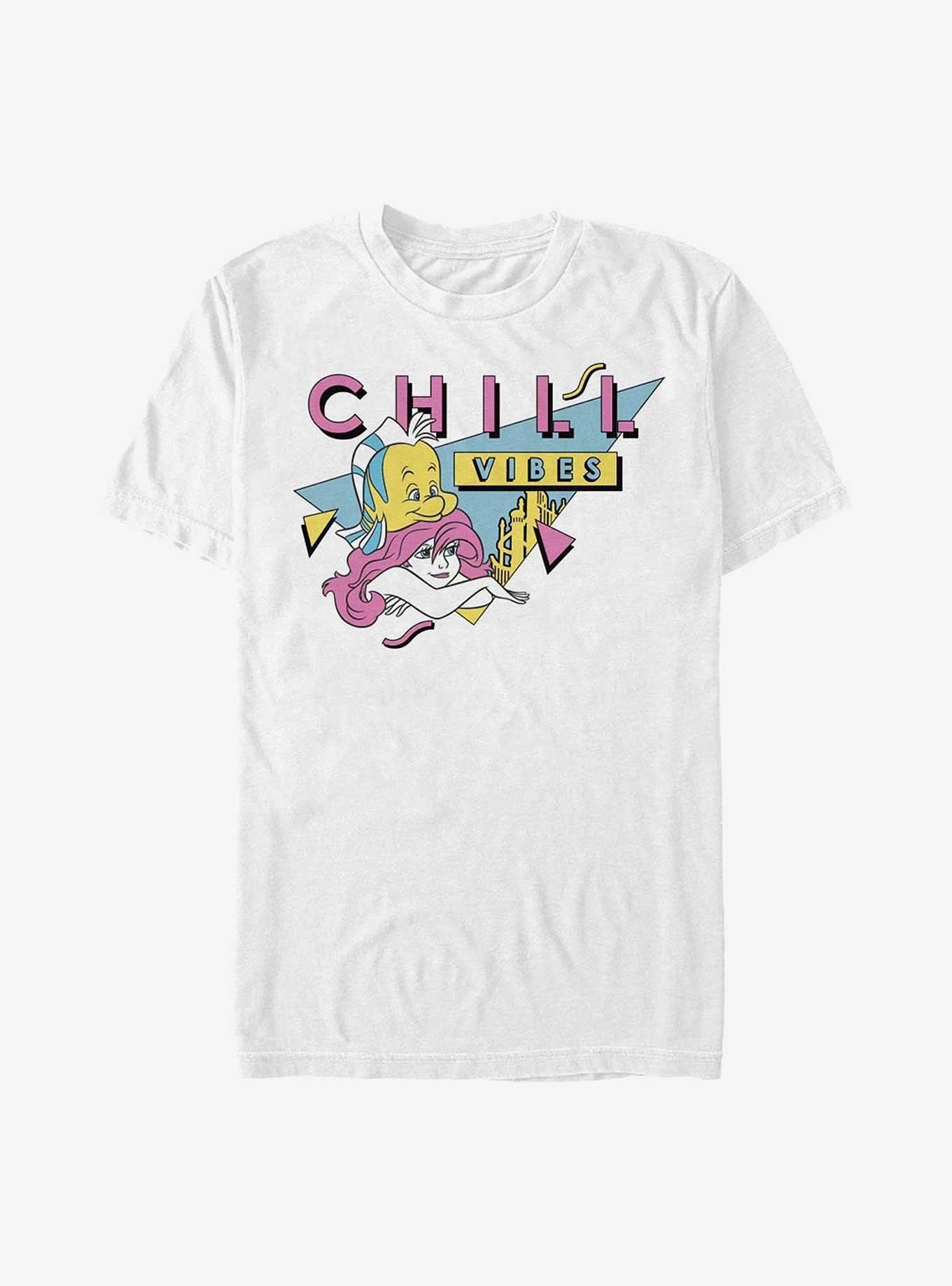 Disney The Little Mermaid 90's Ariel Chill Vibes T-Shirt, WHITE, hi-res