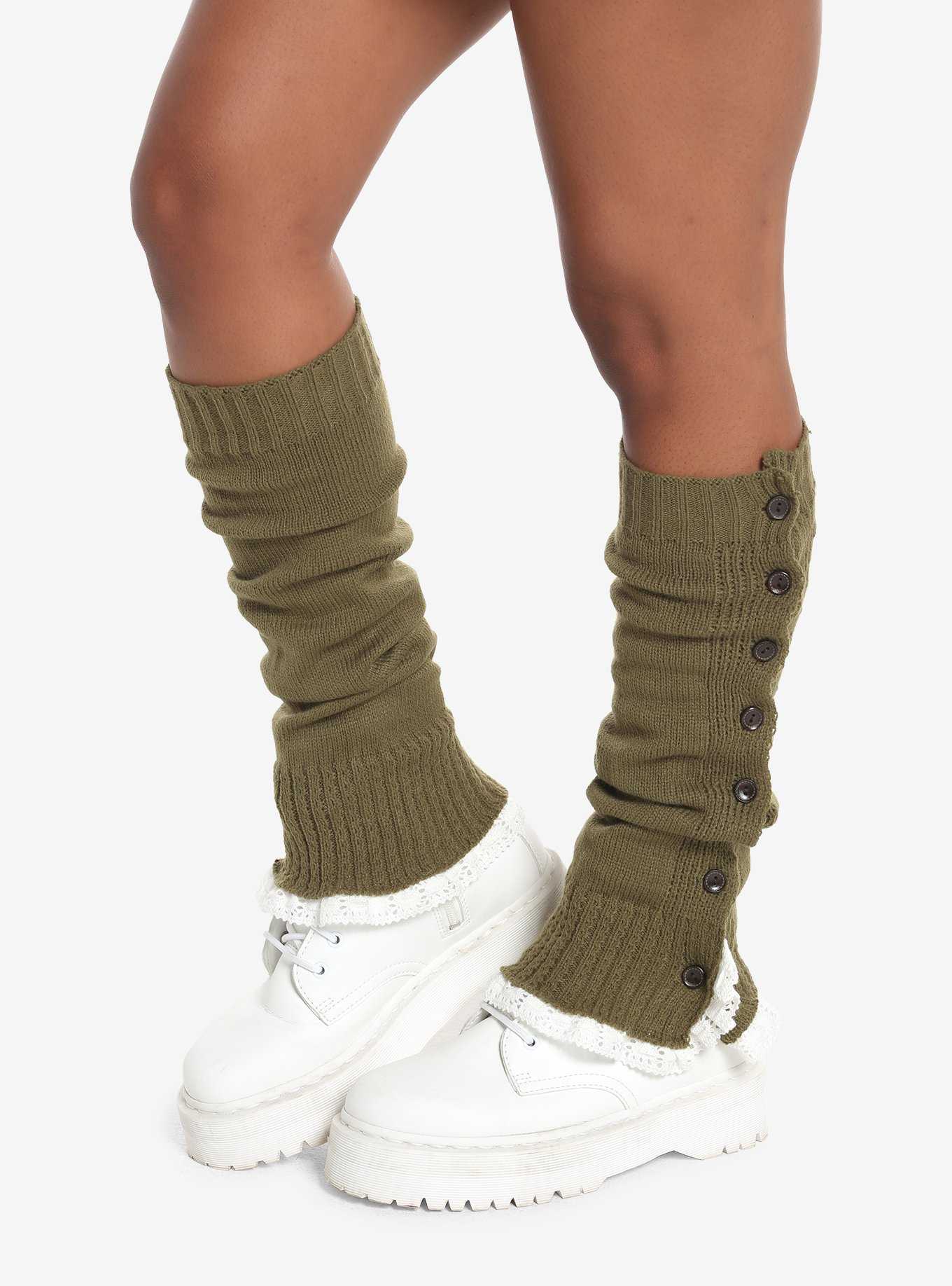 Hot Topic Grey Distressed Flare Leg Warmers