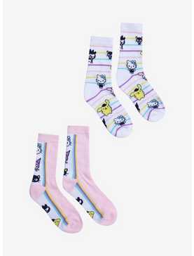 Hello Kitty And Friends Stripe Crew Socks 2 Pair, , hi-res