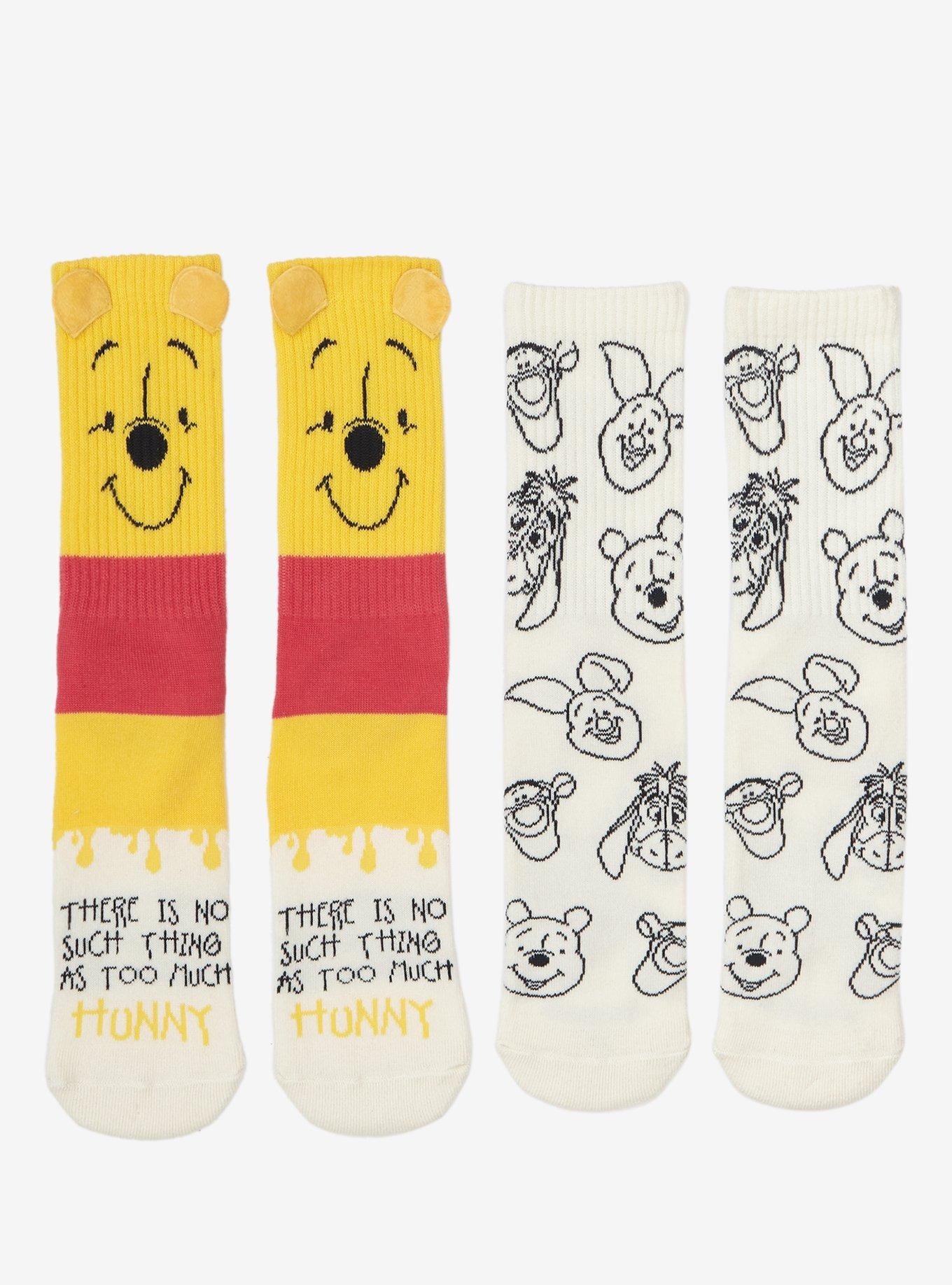 Disney Winnie The Pooh Friends Crew Socks 2 Pair